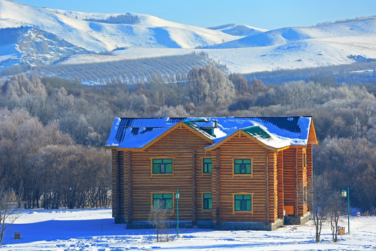 雪原木屋