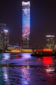 白玉兰广场夜景