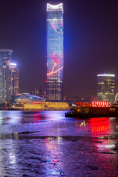 白玉兰广场夜景