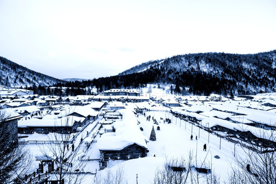 水墨雪乡