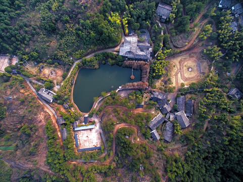 兰溪诸葛卧龙湖度假村 航拍