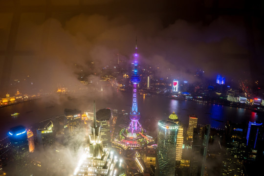 上海外滩夜景 陆家嘴夜景