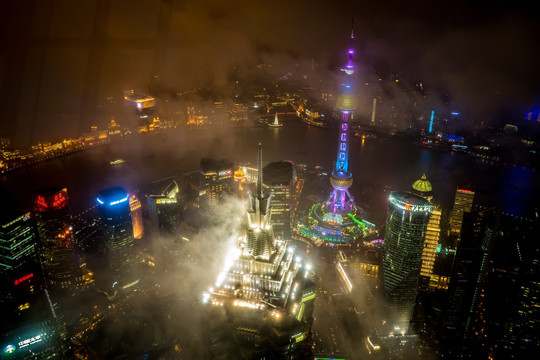 上海外滩夜景 陆家嘴夜景