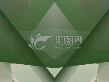 綠色立體幾何抽象背景底紋高清