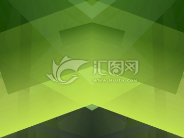 綠色立體幾何抽象背景底紋高清