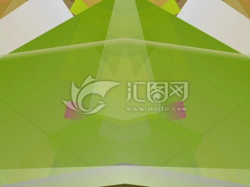 綠色立體幾何抽象背景底紋高清