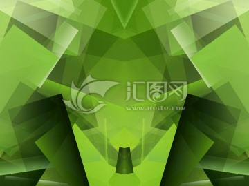 绿色背景高清立体几何抽象底纹