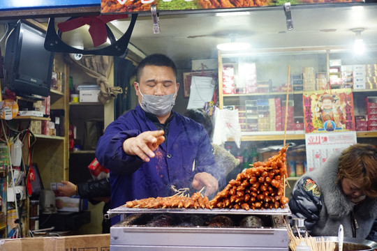 烧烤羊肉串美食