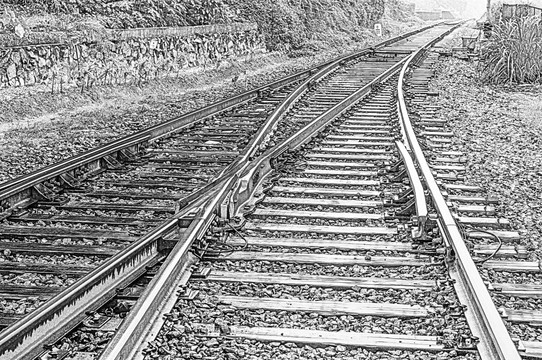 鐵路軌道線描