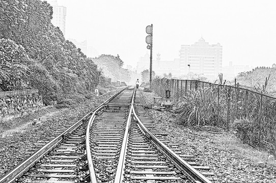 鐵路軌道線描
