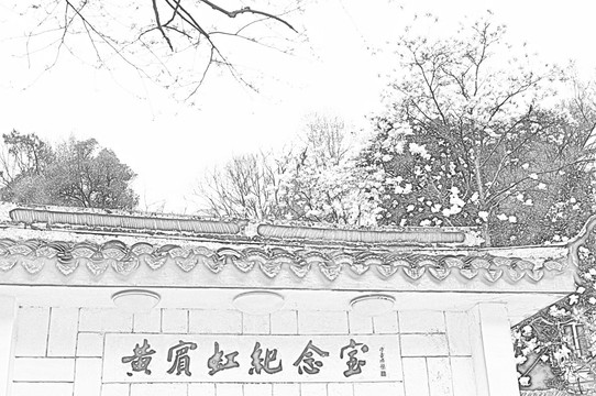 杭州街景線描