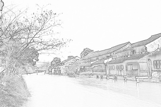 古鎮線描