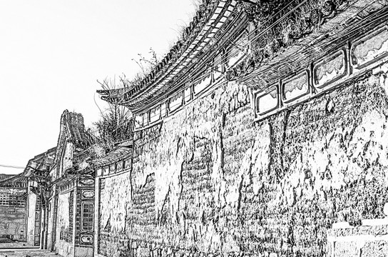 古鎮(zhèn)線描