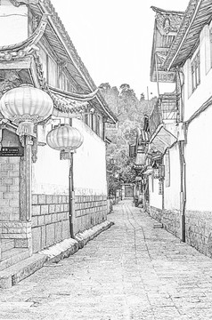 古鎮(zhèn)線描