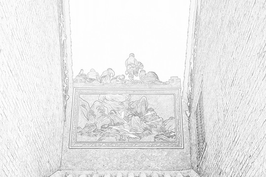 古建筑線描