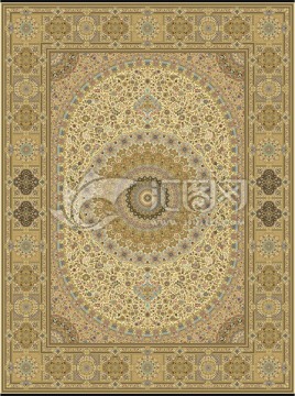 波斯经典家居地毯图案设计