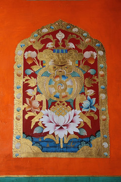 西藏色拉寺 墙壁 佛画