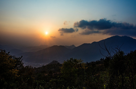 天堂山日落风景