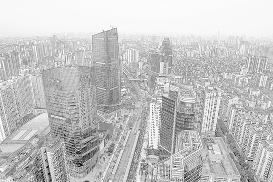 廣州地標(biāo)線描