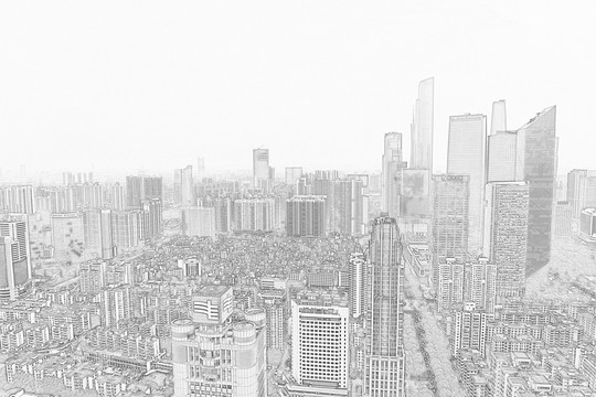 廣州地標(biāo)線描