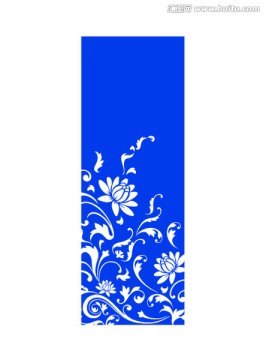 青花瓷花紋圖案底紋矢量