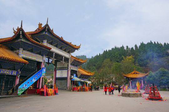 观音故里灵泉寺 灵泉胜景牌楼