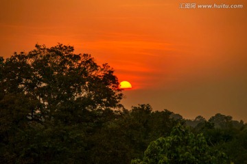 柬埔寨暹粒比粒寺夕阳