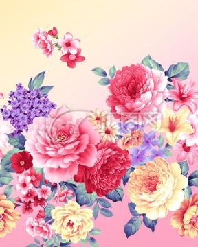 花形素材設(shè)計分層圖