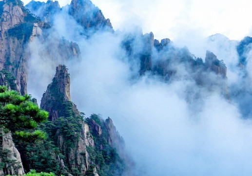 黄山风光 云雾山