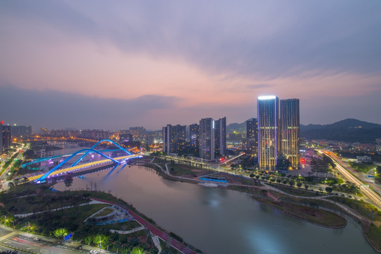 南沙区市民中心夜景