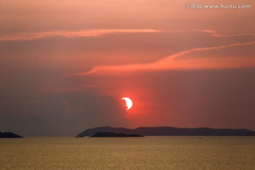 泰国芭提雅黄昏的海