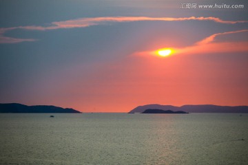 泰国芭提雅黄昏的海