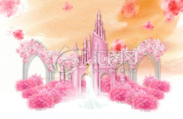 粉色城堡婚禮主題