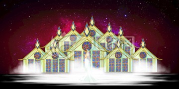 天空之城婚禮效果圖