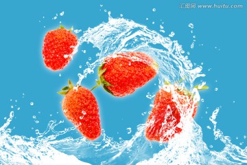 草莓与水