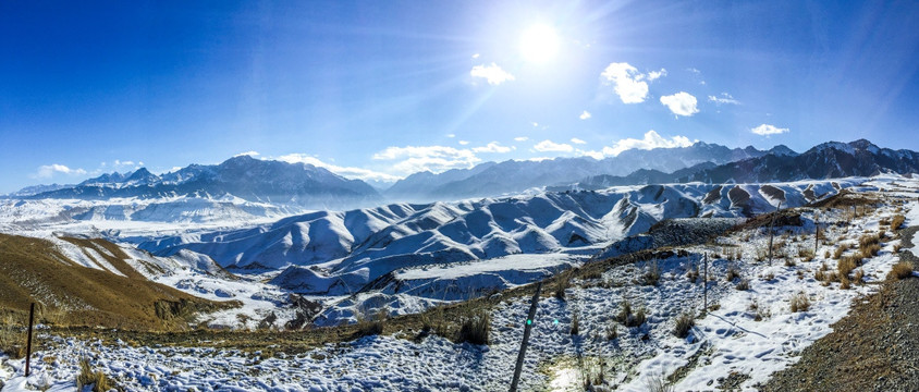 冬季天山山脉