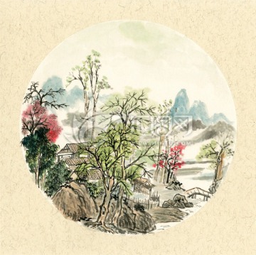 小山村國畫