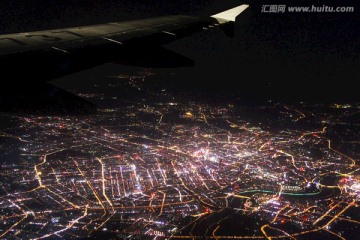 空中俯瞰沈阳市区夜景