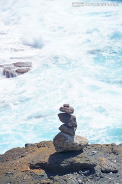 海边小石块