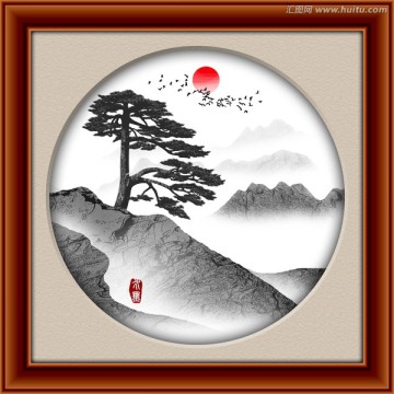 水墨畫(huà) 禪意山水