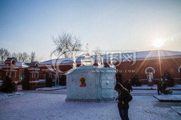 伊尔库茨克教堂冰雕
