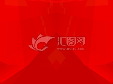 紅色幾何立體背景抽象底紋高清