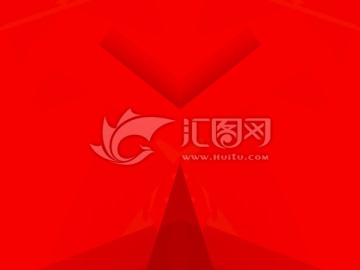 紅色立體幾何抽象背景底紋高清