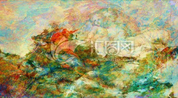 抽象油畫