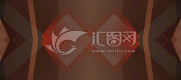 紅色幾何抽象拼接面立體背景高清