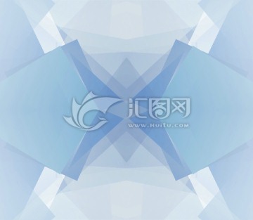 藍色幾何抽象拼接面立體背景高清