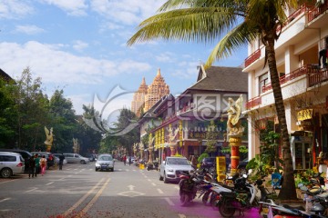 西双版纳告庄西双景 街道街景