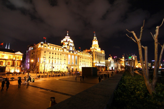 上海 外滩 夜景 灯光