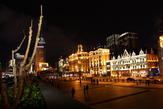 上海 外滩 夜景 灯光