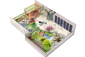 屋頂花園psd